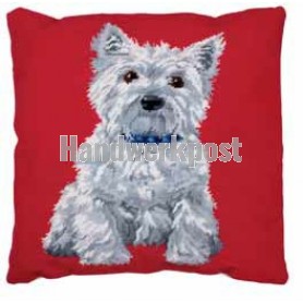 halve kruissteekkussen westie