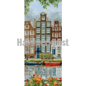 borduurpakket de grachten van amsterdam