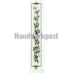 borduurpakket bellekoord, bloemen/vogels/bramen