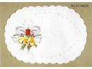 kruissteekkleedje kaars met klokken, wit