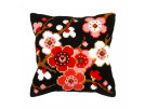 kruissteekkussen japanese bloesemtak op zwart