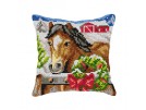 kruissteekkussen paard in kerst/wintersfeer