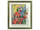 borduurpakket vlinder met bloemen
