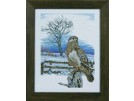 borduurpakket buizerd in wintersfeer