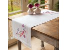 kruissteekloper veldbloemen met vlinders, wit