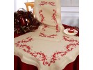 kruissteekloper bloemenrand, beige