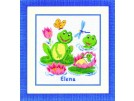 borduurpakket familie kikker, geboorte elena
