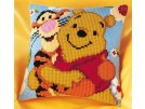 kruissteekkussen winnie de pooh, winnie en tijgetje