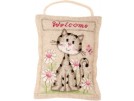 borduurpakket kussen poes "welcome"