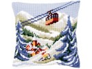kruissteekkussen wintersportlandschap