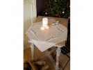 kruissteekdekservet winterdorp, beige