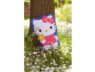 kruissteekkussen hello kitty, kitty met bloem (incl. kussenrug)