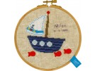 borduurpakket lief!, zeilbootje met visjes (incl. borduurring)