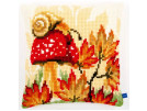 kruissteekkussen herfstscene