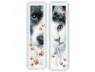 borduurpakket boekenlegger (2 st.) dierenpootjes