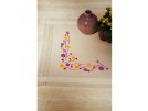steelsteekdekservet speelse bloemen, beige