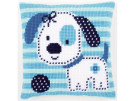 kruissteekkussen stippelhondje