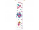 borduurpakket prinses met eenhoorn, groeimeter/meetlat