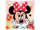 kruissteekkussen mickey mouse, minnie dagdroomt