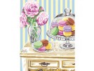 stramien stilleven, koekjes met bloemen