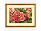 borduurpakket rose/rode pioenrozen