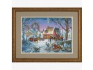 borduurpakket nostalgisch winkelen in wintersfeer