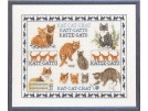 borduurpakket franciens katten, collage poezen 