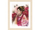 borduurpakket asian lady in pink