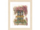 borduurpakket balkon met bloemen