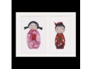 borduurpakket kokeshi dolls