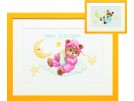 borduurpakket geboorte noah (incl. blauw/rose garen)