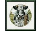 borduurpakket zwart/witte koe