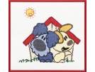 borduurpakket woezel&pip, thuis