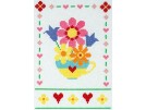 borduurpakket bloemen in vaas