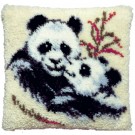 knoopkussen panda met jong (excl. knoophaak)
