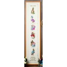 borduurpakket beatrix potter, groeimeter/meetlat marie-louise