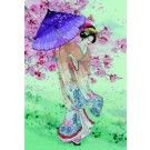 borduurpakket geisha met parasol