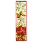 borduurpakket boekenlegger, winterbloemen