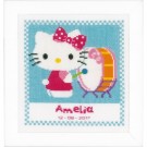 borduurpakket hello kitty, geboorte amelia