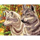 stramien wolven in het bos