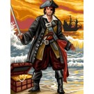 stramien + garenpakket, piraat in actie