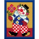 kruissteekwandkleed clown