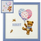 borduurpakket geboorte robert/noor (incl. blauw/rose garen)