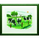 borduurpakket koeien op het land