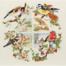 borduurpakket vogels, vier seizoenen